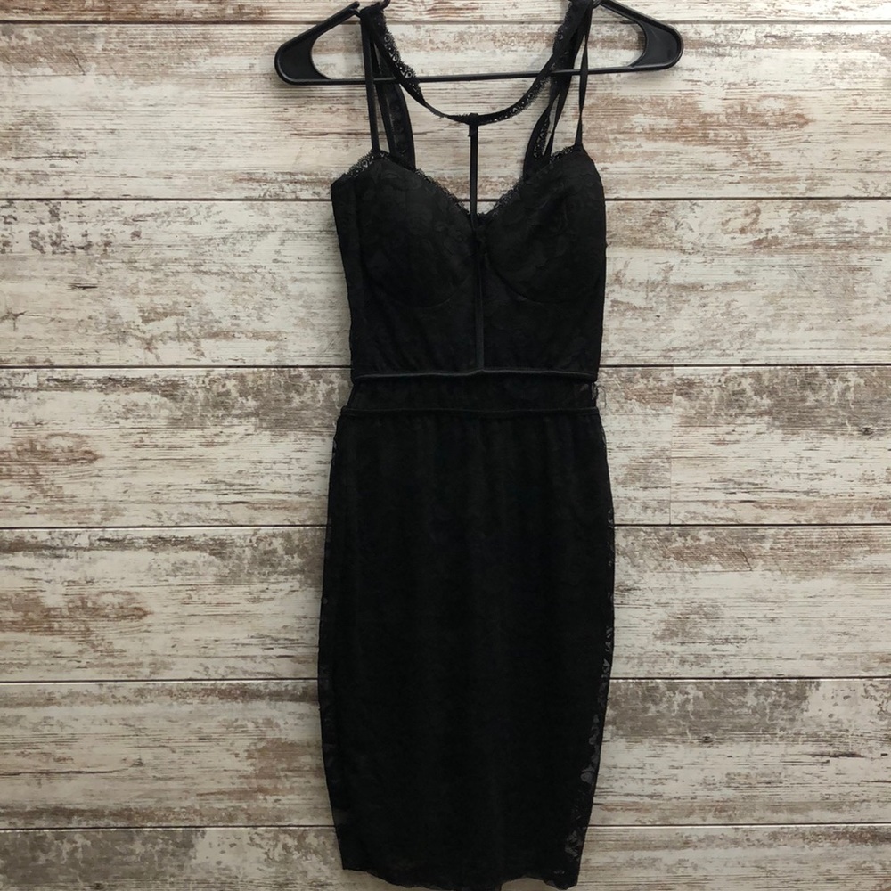 Black lace dress